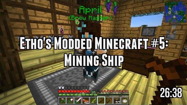 Etho's Modded Minecraft #5: Mining Ship