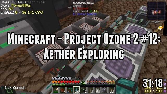 Minecraft - Project Ozone 2 #12: Aether Exploring