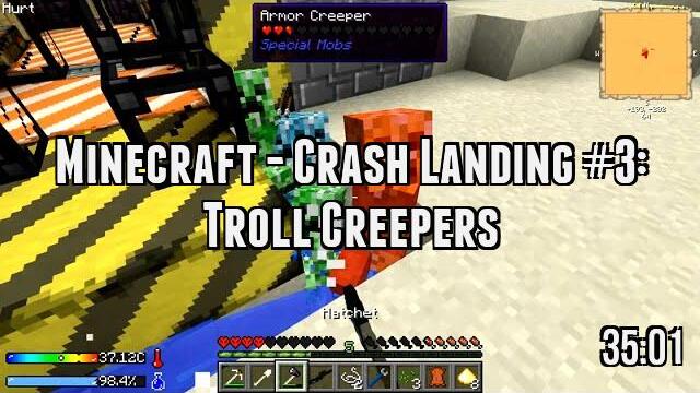 Minecraft - Crash Landing #3: Troll Creepers