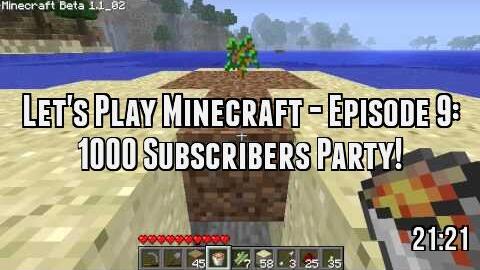 Let's Play Minecraft - Episode 9: 1000 Subscribers Party!
