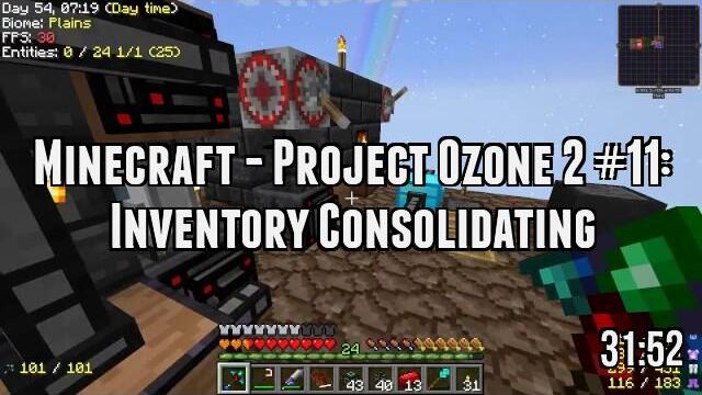 Minecraft - Project Ozone 2 #11: Inventory Consolidating